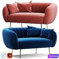 Cult Living Effie Sofa 3D Model Vray, Corona