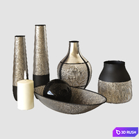 Vases 002 3D Model Vray