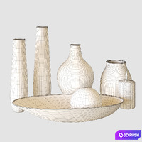 Vases 002 3D Model Vray