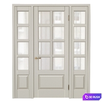 Classic interior doors 3D Model Vray, Corona
