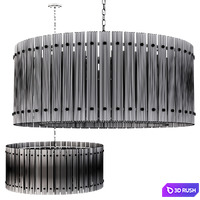 Restoration Hardware SAN MARCO 1-TIER ROUND CHANDELIER 36 Black 3D Model Corona