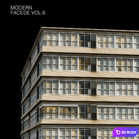 Modern facade_vol6 3D Model Vray, Corona