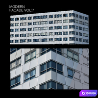 Modern facade_vol7 3D Model Vray, Corona