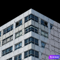 Modern facade_vol7 3D Model Vray, Corona