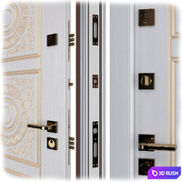 Entrance metal door of Bezha 6 (Your Frame) 3D Model Vray, Corona
