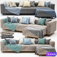 MODERN CORN SOFA 02 3D Model Vray