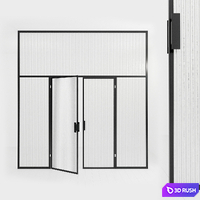Glass partition. Door. 86 3D Model Vray, Corona