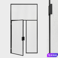 Glass partition. Door. 99 3D Model Vray, Corona