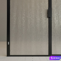 Glass partition. Door. 99 3D Model Vray, Corona
