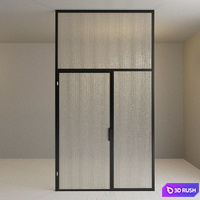 Glass partition. Door. 99 3D Model Vray, Corona