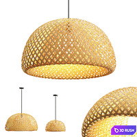 Bamboo hanging lamps 3D Model Vray