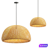 Bamboo hanging lamps 3D Model Vray