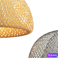 Bamboo hanging lamps 3D Model Vray
