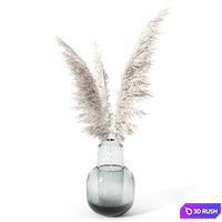 Bolia Vase Una Clear Gray Glass 3D Model Corona
