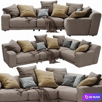 Blanche tutto sectional 3D Model Vray, Corona