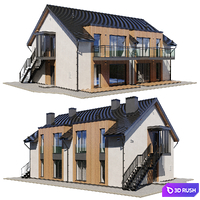Cottage V3 3D Model Corona