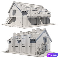 Cottage V3 3D Model Corona