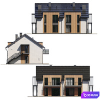 Cottage V3 3D Model Corona