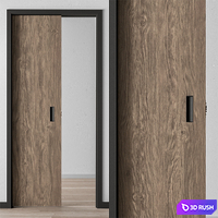 Wooden Pocket Door - Set 50 3D Model Vray, Corona
