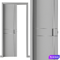 Wooden Pocket Door - Set 50 3D Model Vray, Corona