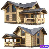 Log house 115 sq.m. 3D Model Corona