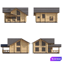 Log house 115 sq.m. 3D Model Corona