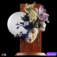 Sculpture Moon Palace 3D Model Vray, Corona