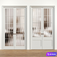 Neoclassic double door - Interior door 194 - classic door 3D Model Vray, Corona