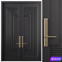 Entrance door set9 3D Model Vray, Corona