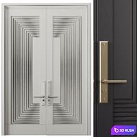 Entrance door set9 3D Model Vray, Corona