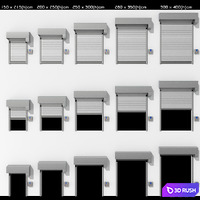 Gates for garage or car service 3D Model Vray, Corona
