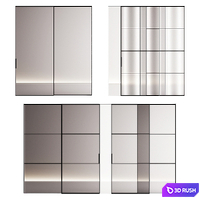 Sliding doors PIU 3D Model Corona