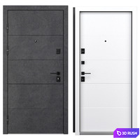 Entrance metal door F-107 (Rodos) 3D Model Vray, Corona