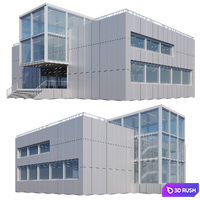 Modern Building 001 08 3D Model Vray, Corona