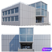 Modern Building 001 08 3D Model Vray, Corona