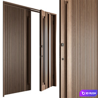 Wooden Front Door - Set 112 3D Model Vray, Corona
