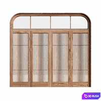 Interior swing door with transom 3D Model Corona