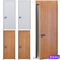 Concealed door with floating platband effect Mode 3D Model Vray, Corona