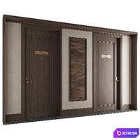 Modern Hotel Door 014 3D Model Vray, Corona