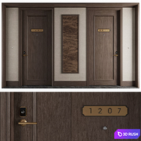 Modern Hotel Door 014 3D Model Vray, Corona