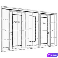 Modern Hotel Door 014 3D Model Vray, Corona