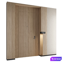 Modern Hotel Door 016 3D Model Vray, Corona