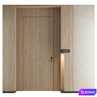 Modern Hotel Door 016 3D Model Vray, Corona
