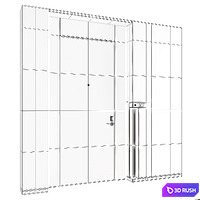 Modern Hotel Door 016 3D Model Vray, Corona