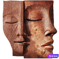 Face Sculpture Mad Objects 3D Model Corona