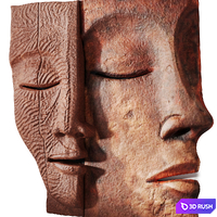 Face Sculpture Mad Objects 3D Model Corona