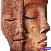Face Sculpture Mad Objects 3D Model Corona
