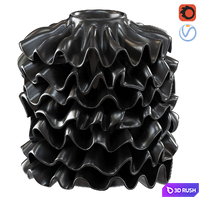 Ribbon Vase 3D Model Vray, Corona