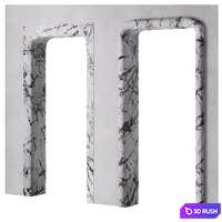 Marble door portals 3D Model Corona