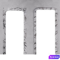 Marble door portals 3D Model Corona